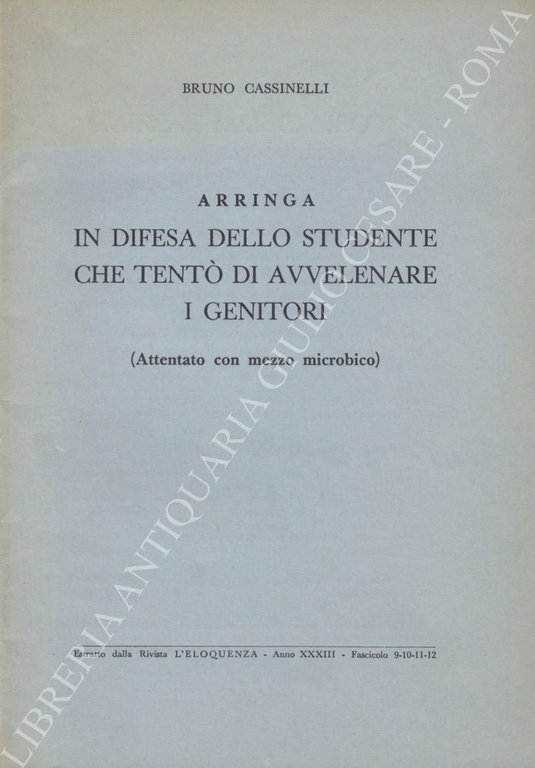 Arringa in difesa dello studente che tent˜ di avvelenare i … | Immagine Gallery 2