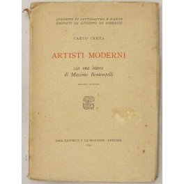 Artisti moderni. Con una lettera di Massimo Bontempelli