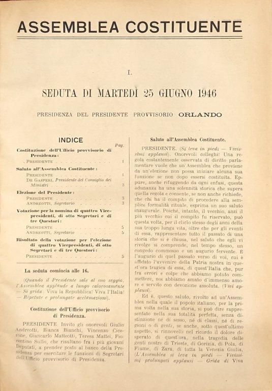 Assemblea Costituente. Discussioni. I - Seduta di martedì 25 giugno … | Immagine Gallery 2