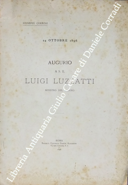 Augurio a S. E. Luigi Luzzatti Ministro del Tesoro | Immagine Gallery 2