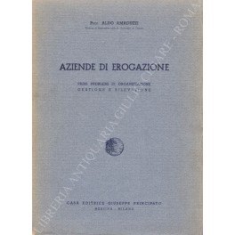 Aziende di erogazione. Primi problemi di organizzazione gestione e rilevazione