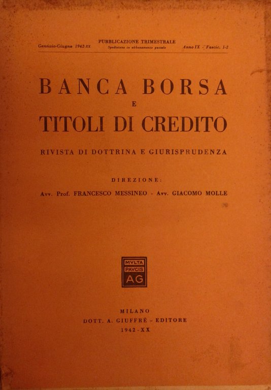 Banca borsa e titoli di credito. Rivista di Dottrina e … | Immagine Gallery 2