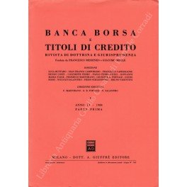 Banca borsa e titoli di credito. Rivista di Dottrina e … | Immagine principale
