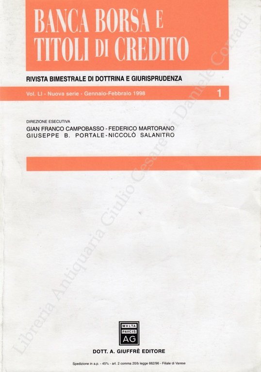 Banca borsa e titoli di credito. Rivista di Dottrina e … | Immagine Gallery 2