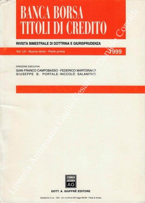 Banca borsa e titoli di credito. Rivista di Dottrina e … | Immagine Gallery 2