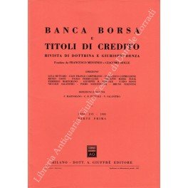 Banca borsa e titoli di credito. Rivista di Dottrina e …