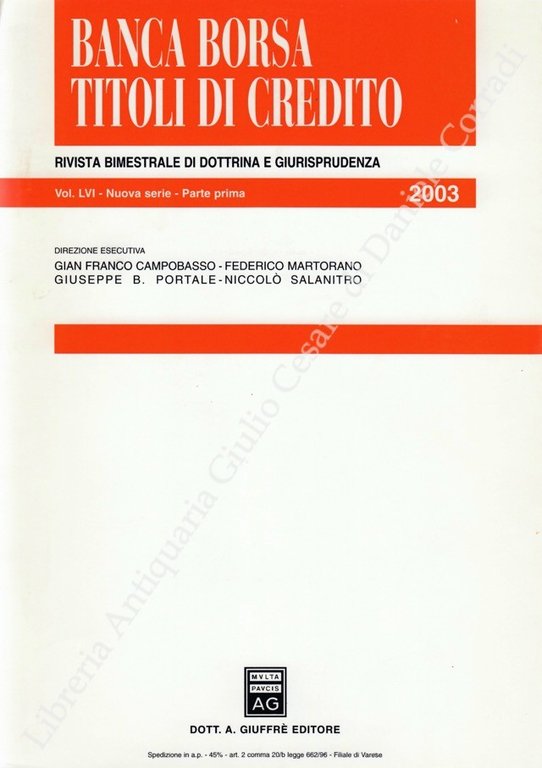 Banca borsa e titoli di credito. Rivista di Dottrina e … | Immagine Gallery 2