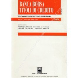 Banca borsa e titoli di credito. Rivista di Dottrina e …