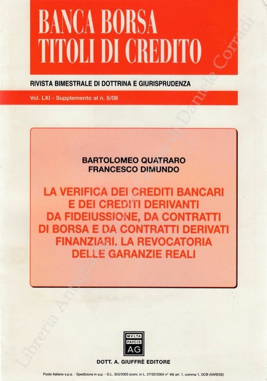 Banca borsa e titoli di credito. Rivista di Dottrina e … | Immagine Gallery 2