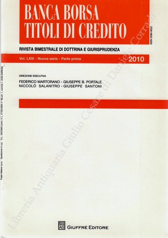 Banca borsa e titoli di credito. Rivista di Dottrina e … | Immagine Gallery 2