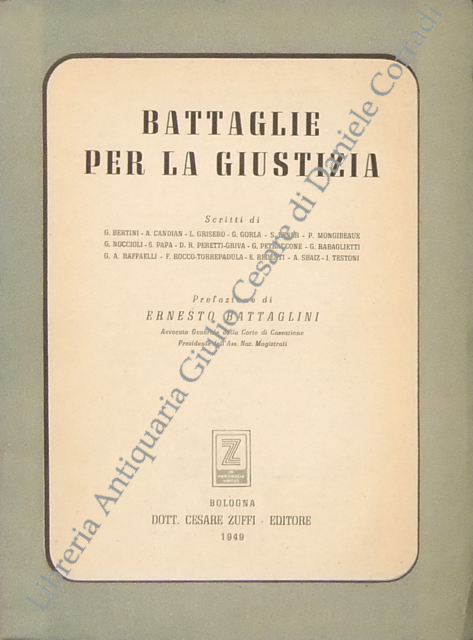 Battaglie per la giustizia. Scritti di G. Bertini, A. Candian, … | Immagine Gallery 2