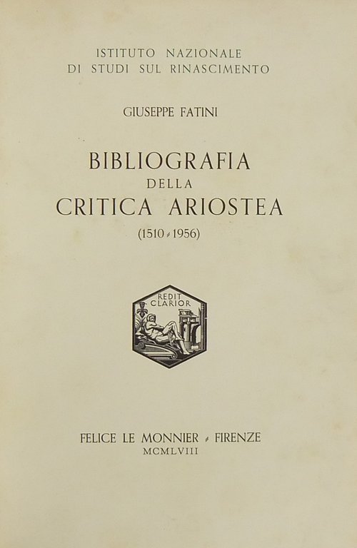 Bibliografia della critica ariostea (1510-1956) | Immagine Gallery 2