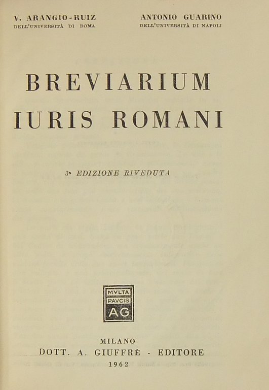 Breviarium Iuris Romani | Immagine Gallery 2