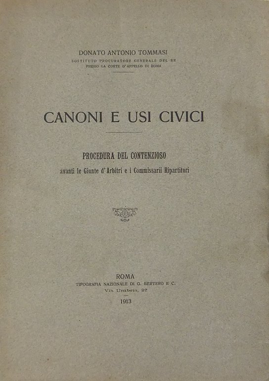 Canoni e usi civici. Procedura del contenzioso avanti le Giunte … | Immagine Gallery 2