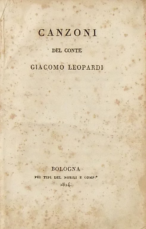 Canzoni del Conte Giacomo Leopardi | Immagine Gallery 2