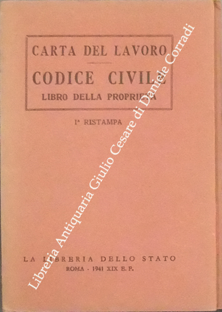 Carta del lavoro. Codice Civile. Libro della proprietà | Immagine Gallery 2
