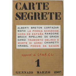 Carte Segrete. Rivista trimestrale di lettere ed a arti. Direttore …