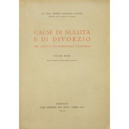 Cause di nullità e di divorzio nel diritto matrimoniale canonico. …