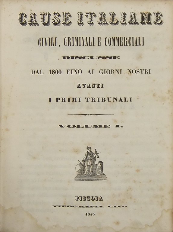 Cause italiane civili, criminali e commerciali discusse dal 1800 fino … | Immagine Gallery 2