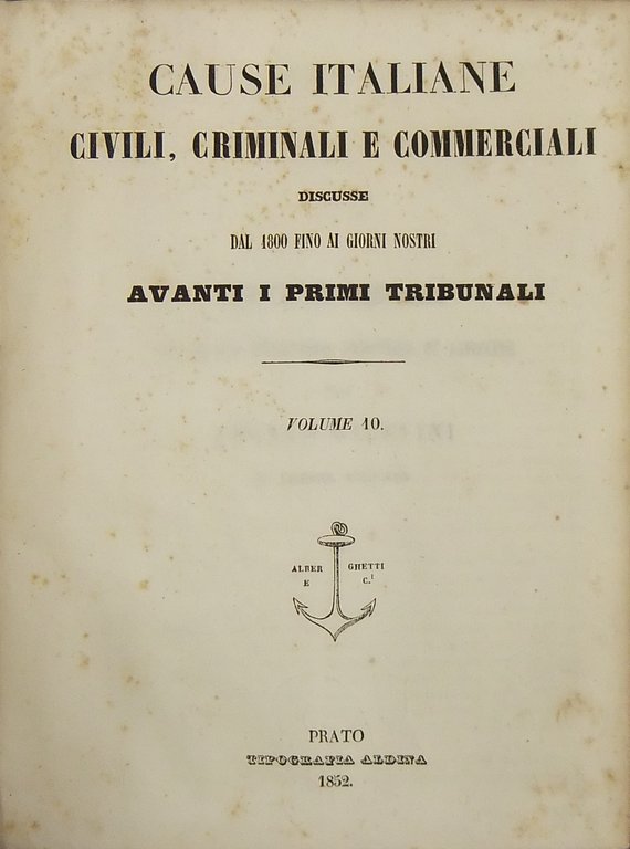 Cause italiane civili, criminali e commerciali discusse dal 1800 fino … | Immagine Gallery 2