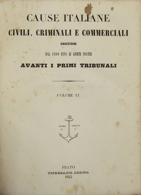 Cause italiane civili, criminali e commerciali discusse dal 1800 fino … | Immagine Gallery 2
