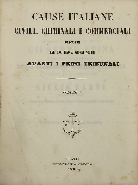 Cause italiane civili, criminali e commerciali discusse dal 1800 fino … | Immagine Gallery 2
