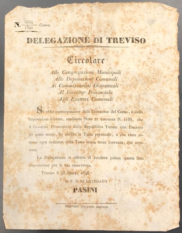 Circolare. Il governo comunica di aver abolito la tassa personale … | Immagine Gallery 2