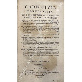 Code civil des Francais, avec les sources ou toutes ses …