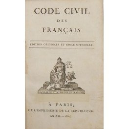 Code civil des Francais. Edition originale et seule officielle. UNITO …