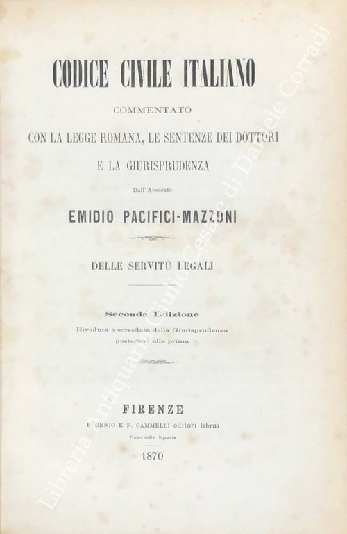 Codice civile italiano commentato con la legge romana, le sentenze … | Immagine Gallery 2