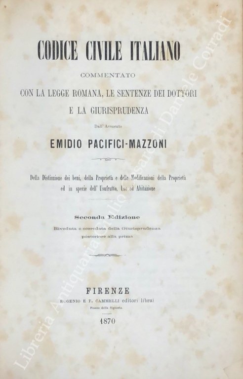 Codice civile italiano commentato con la legge romana, le sentenze … | Immagine Gallery 2