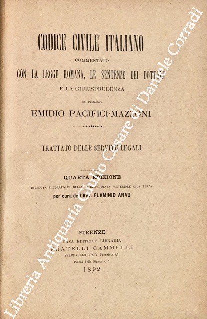 Codice civile italiano commentato con la legge romana, le sentenze … | Immagine Gallery 2