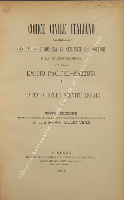 Codice civile italiano commentato con la legge romana, le sentenze … | Immagine Gallery 2