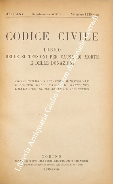 Codice Civile. Libro delle successioni per causa di morte e … | Immagine Gallery 2