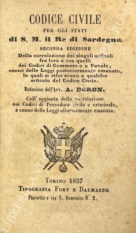 Codice civile per gli Stati di S.M. il Re di … | Immagine Gallery 2