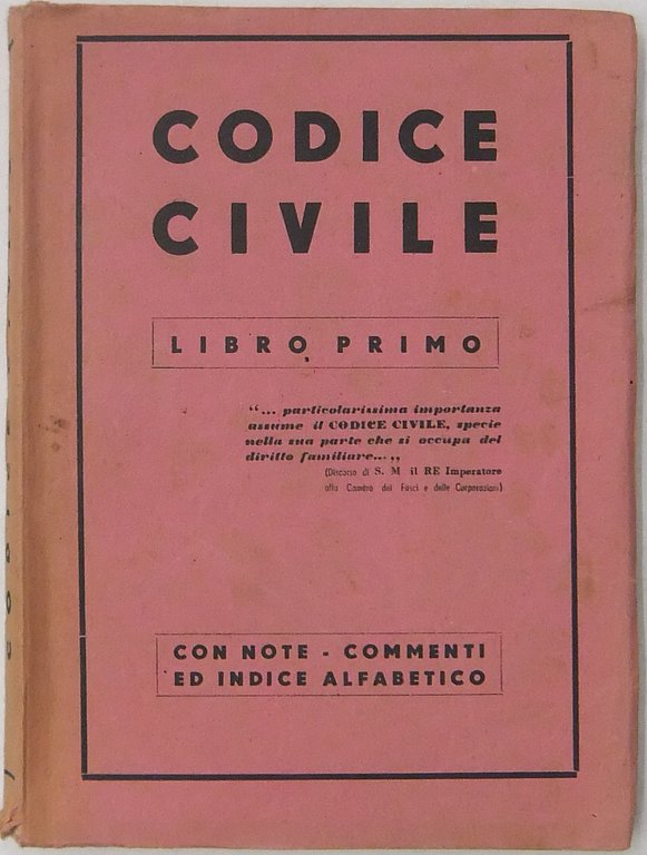 Codice civile. Primo libro. Con note, chiarimenti, indice alfabetico | Immagine Gallery 2