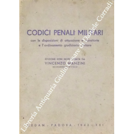 Codici Penali Militari con le disposizioni di attuazione e transitorie … | Immagine Gallery 1