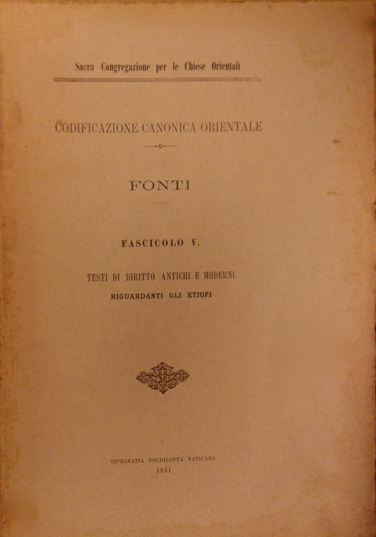 Codificazione canonica orientale. Fonti. Fascicolo V - Testi di diritto … | Immagine Gallery 2