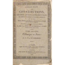 Collection des Constitutions, chartes et lois fondamentales des peuples de …