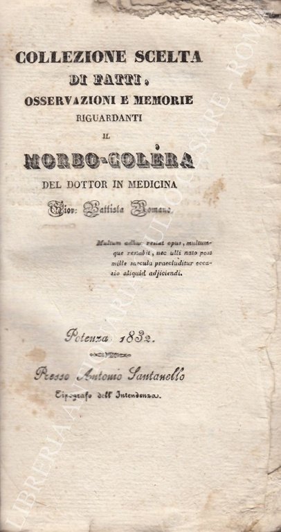 Collezione scelta di fatti, osservazioni e memorie riguardanti il morbo-colera … | Immagine Gallery 2