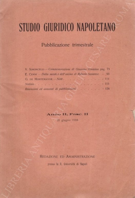 Commemorazione di Giacomo Venezian; Della mente e dell'animo di Roberto … | Immagine Gallery 2
