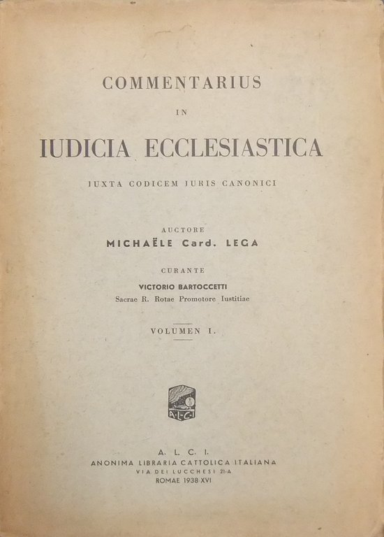 Commentarius in iudicia ecclesiastica iuxta codicem iuris canonici. Curante Victorio … | Immagine Gallery 2