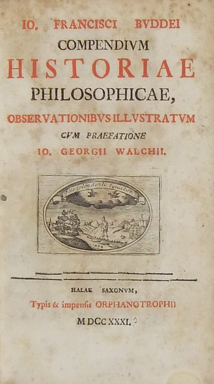 Compendium Historiae philosophicae observationibus illustratum cum praefatione Io. Georgii Walchii | Immagine Gallery 2