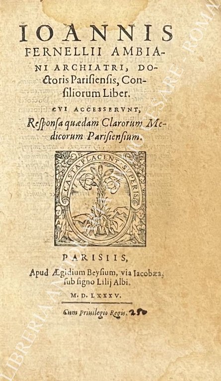 Consiliorum Liber. Cui Accesserunt, Responsa quaedam Clarorum Medicorum Parisiensium | Immagine Gallery 2