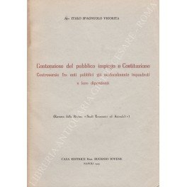 Contenzioso del pubblico impiego e Costituzione. Controversie fra enti pubblici …