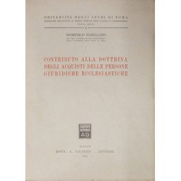 Contributo alla dottrina degli acquisti delle persone giuridiche ecclesiastiche