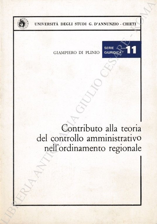 Contributo alla teoria del controllo amministrativo nell'ordinamento regionale | Immagine Gallery 2