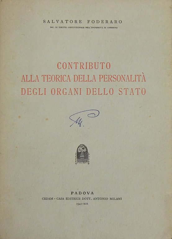 Contributo alla teorica della personalità degli organi dello Stato | Immagine Gallery 2