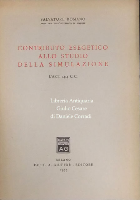 Contributo esegetico allo studio della simulazione. L'art. 1414 c.c. | Immagine Gallery 2