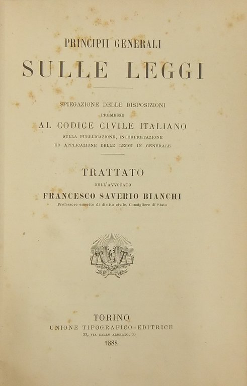 Corso di Codice civile italiano. Vol. I - Principii generali … | Immagine Gallery 2